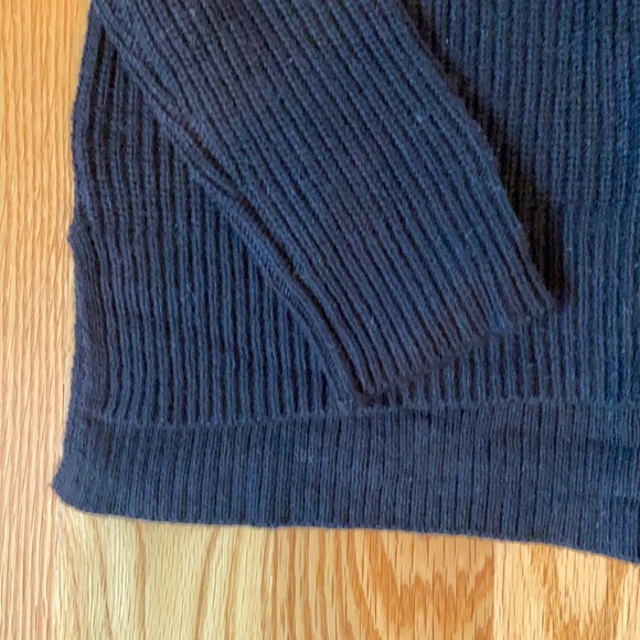 NWOT Madewell Thompson Pocket Pullover Sweater in True Black - Picture 6 of 9